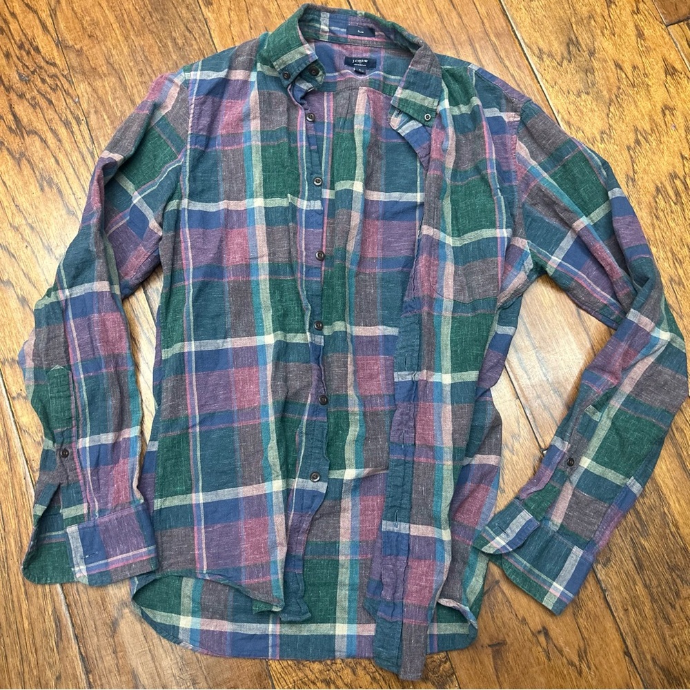 J.‎ Crew Factory homespun cotton Plaid Casual Shirt